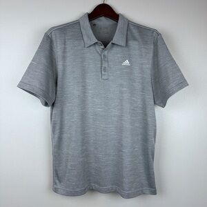Adidas Men's Golf Short Sleeve Polo Shirt Grey Size M